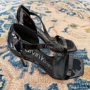 Calvin Klein Glossy Black Heels